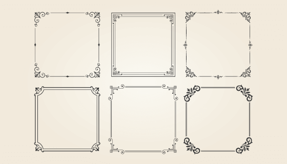 创意相框装饰矢量素材(AI/EPS)