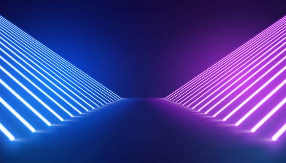 炫彩霓虹灯舞台背景矢量素材(EPS)