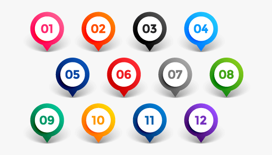 指针设计项目符号矢量素材(EPS/PNG)