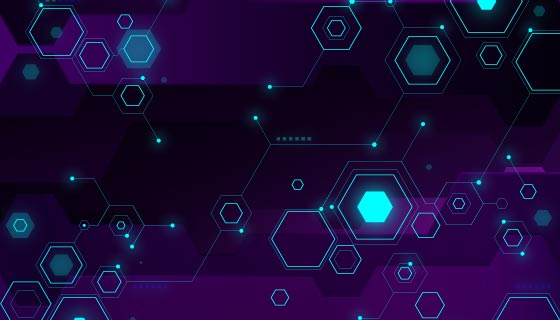 六边形科技背景矢量素材(AI/EPS)