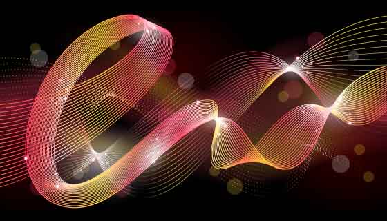 抽象波浪光线背景矢量素材(AI/EPS)