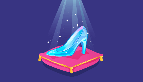 灰姑娘的水晶鞋矢量素材(AI/EPS)