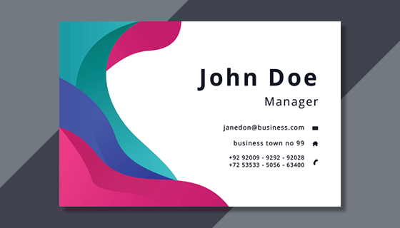 抽象多彩的精美名片矢量素材(AI/EPS)