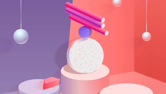 抽象3D几何图形背景矢量素材(AI/EPS)