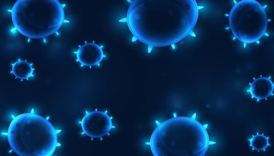 蓝色病毒矢量素材(EPS)