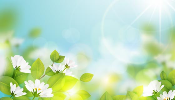 逼真清新的春天背景矢量素材(AI/EPS)