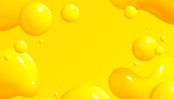 抽象黄色液态效果背景矢量素材(AI/EPS)