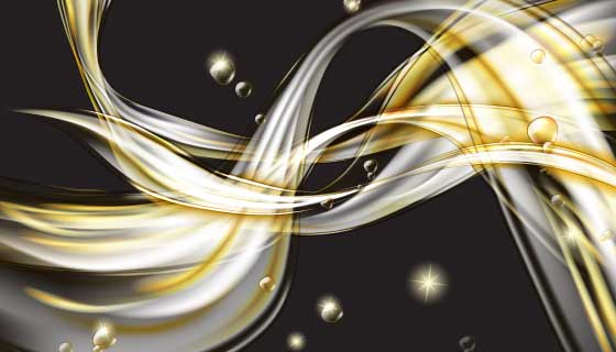 抽象金色银色光线背景矢量素材(EPS)