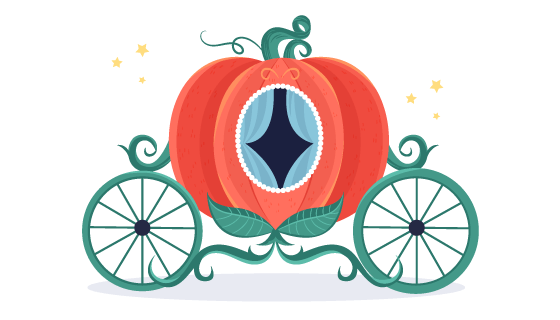 可爱的南瓜马车矢量素材(AI/EPS/PNG)