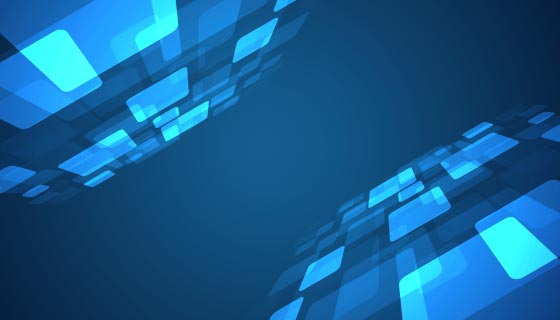 蓝色立体科技背景矢量素材(EPS)