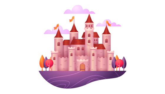 童话城堡矢量素材(AI/EPS/PNG)