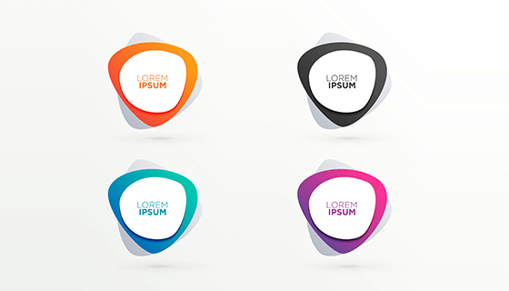 优雅的标语标志矢量素材(EPS)