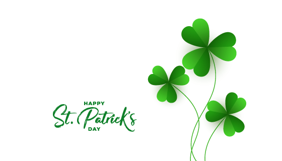 三叶草设计圣帕特里克节背景矢量素材(EPS)