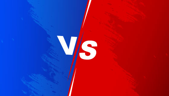 红蓝双方对抗vs屏幕背景矢量素材(EPS)