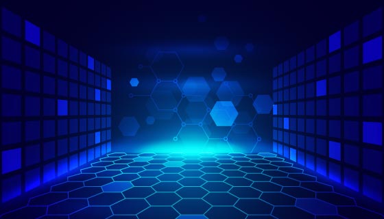 立体蜂窝矩形设计科技背景矢量素材(AI/EPS)