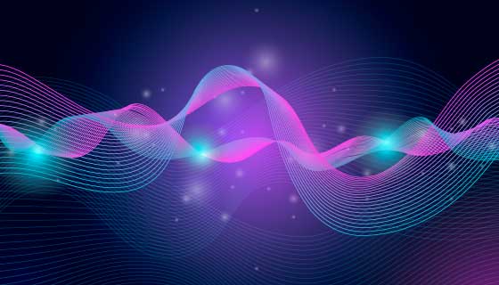 抽象多彩波浪背景矢量素材(AI/EPS)