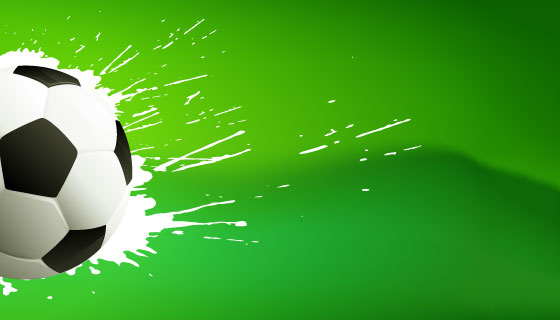 绿色的足球背景矢量素材(EPS)