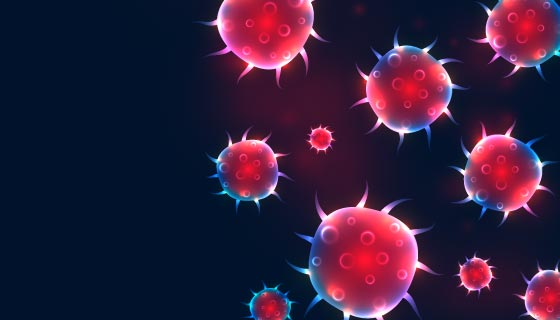 红色病毒矢量素材(EPS)