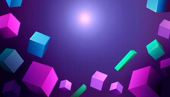 抽象3D几何物体背景矢量素材(AI/EPS)