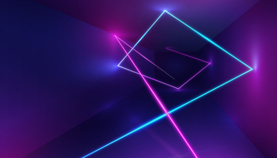 抽象立体霓虹灯背景矢量素材(AI/EPS)