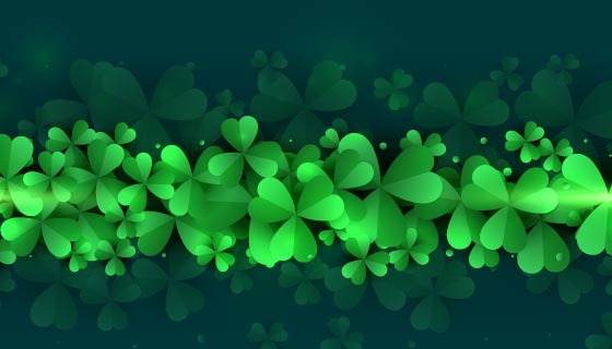 漂亮的三叶草背景矢量素材(EPS)