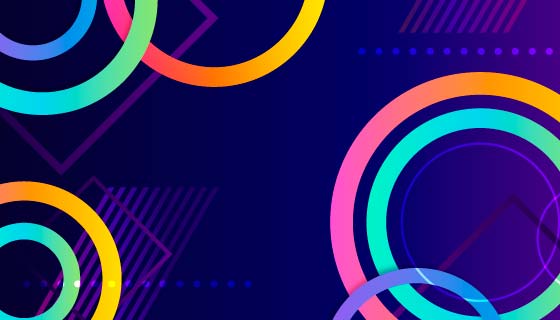 多彩圆圈抽象背景矢量素材(AI/EPS)