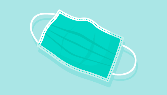 扁平风格医用口罩矢量素材(AI/EPS/PNG)