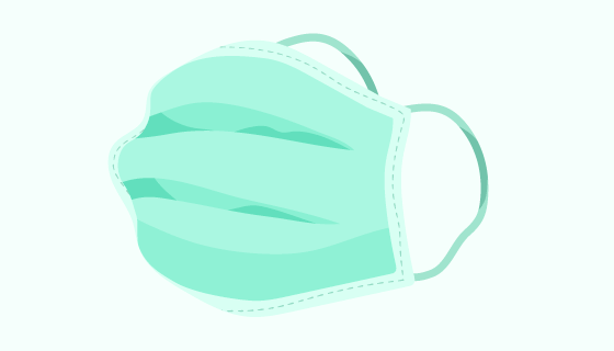 扁平风格医用口罩矢量素材(AI/EPS/PNG)