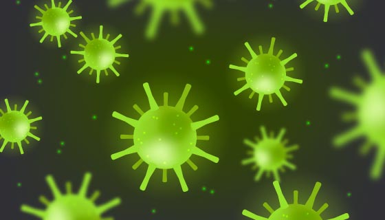 显微镜下的冠状病毒矢量素材(AI/EPS)