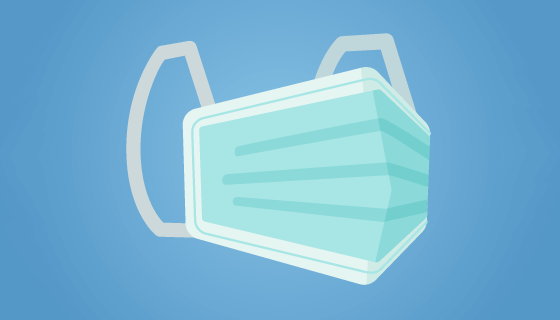 扁平风格医用口罩矢量素材(AI/EPS/PNG)