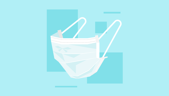 扁平风格医用口罩矢量素材(AI/EPS/PNG)