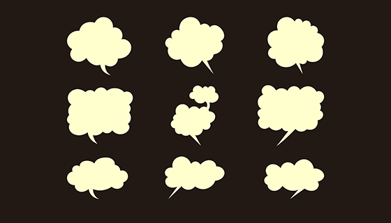 9个漫画气泡矢量素材(EPS/AI)