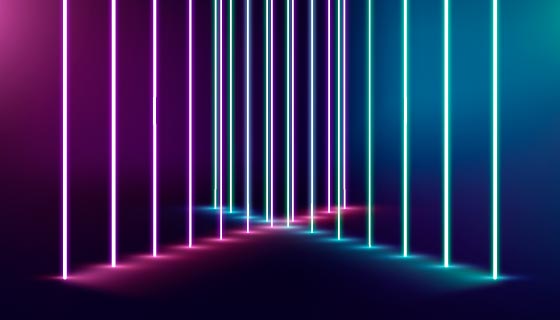 多彩霓虹灯背景矢量素材(AI/EPS)