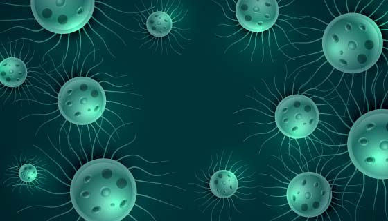 病毒背景概念设计矢量素材(EPS)