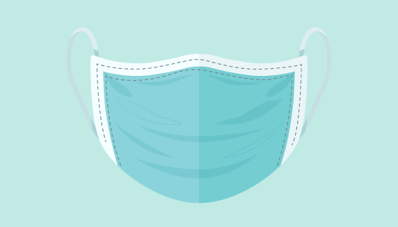 扁平风格医用口罩矢量素材(AI/EPS/PNG)