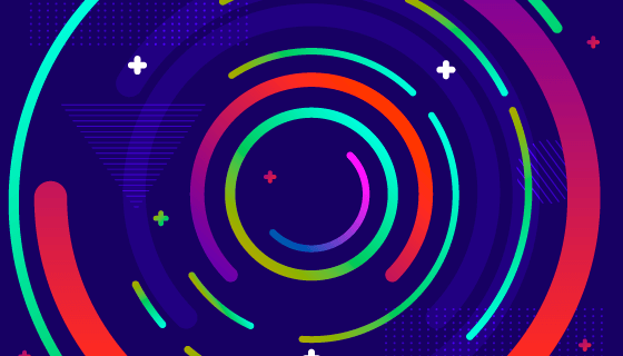 多彩抽象圆圈背景矢量素材(AI/EPS)