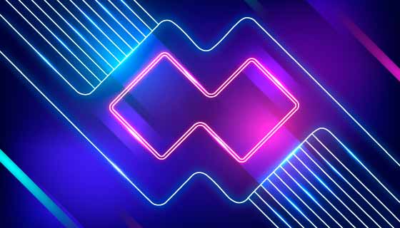 炫彩霓虹灯背景矢量素材(AI/EPS)