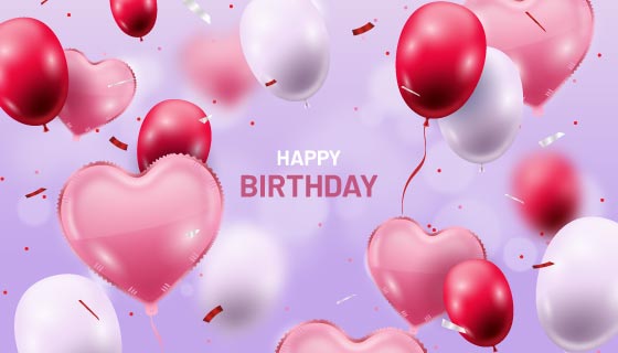 逼真漂亮的气球矢量素材(AI/EPS)