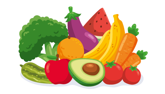 扁平风格的蔬菜和水果矢量素材(AI/EPS/PNG)