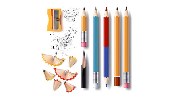 铅笔卷笔刀矢量素材(EPS)