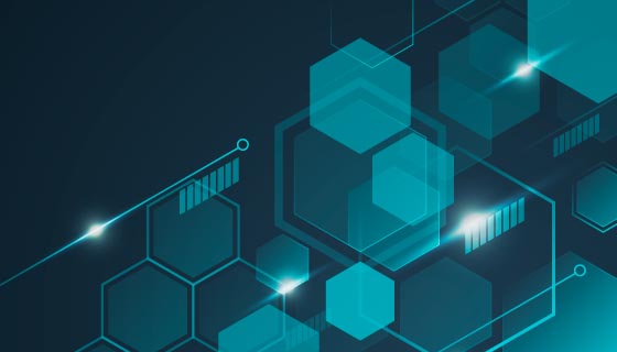 六边形未来感科技背景矢量素材(AI/EPS)