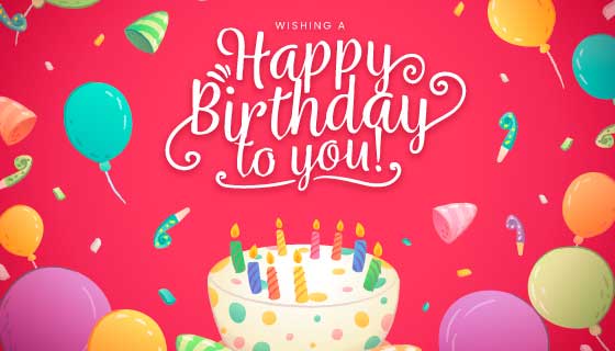 手绘生日快乐背景矢量素材(AI/EPS)