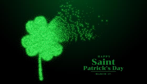 三叶草设计圣帕特里克节背景矢量素材(EPS)