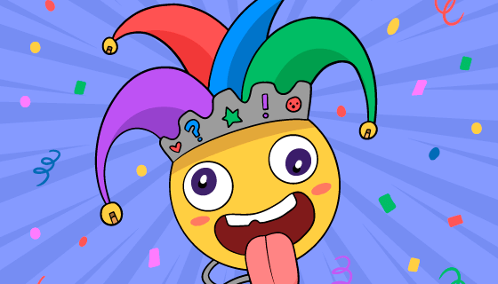 淘气的小丑头像愚人节矢量素材(AI/EPS)