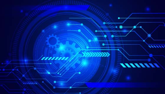 蓝色科技背景矢量素材(AI/EPS)