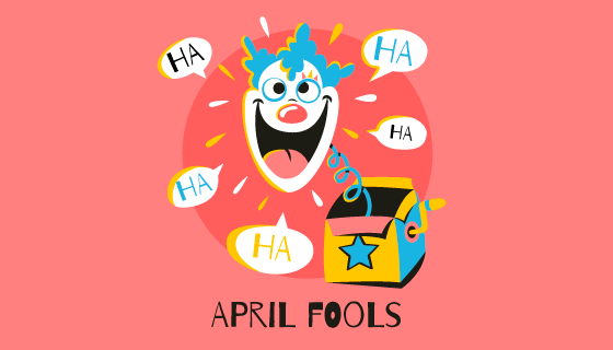 盒子里弹出的小丑愚人节矢量素材(AI/EPS)