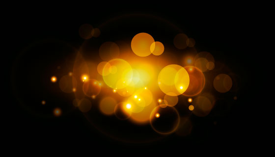 橙色散景背景矢量素材(AI/EPS)