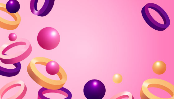 创意3D几何物体背景矢量素材(AI)