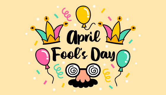 手绘风格愚人节元素矢量素材(AI/EPS/PNG)