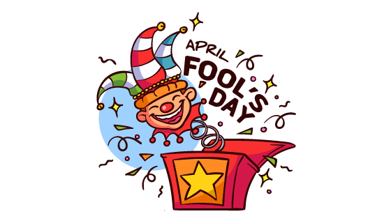 手绘风格盒子理蹦出的小丑愚人节矢量素材(AI/EPS/PNG)